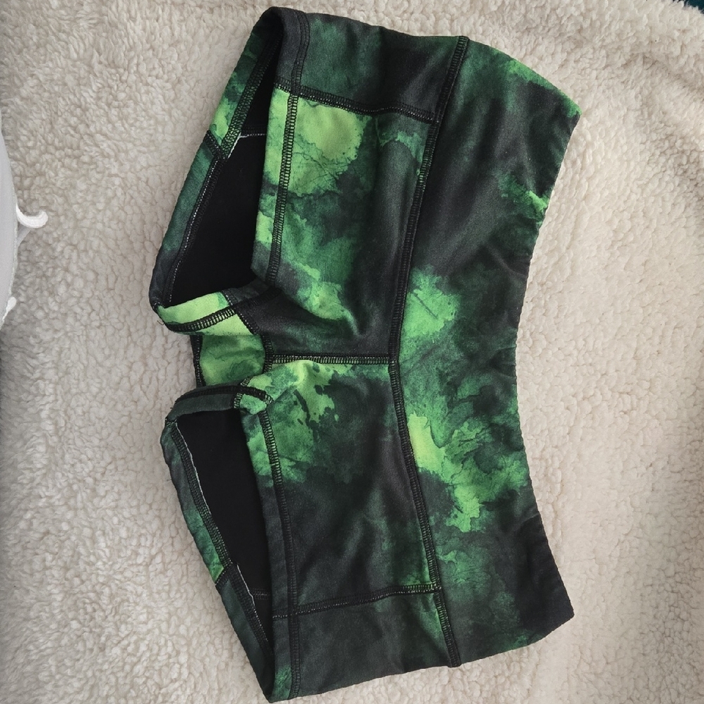 Fleo Vibrant Green and Black Shorts